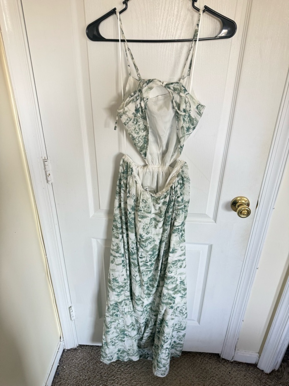 Abercrombie & Fitch Cutout Maxi Green Dress - Picture 5 of 7